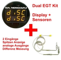 Dual EGT Anzeige inklusive 2 Sensoren